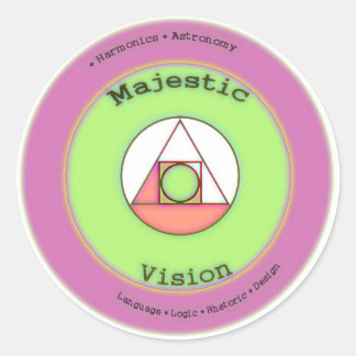 Sticker rond Vision Majestic