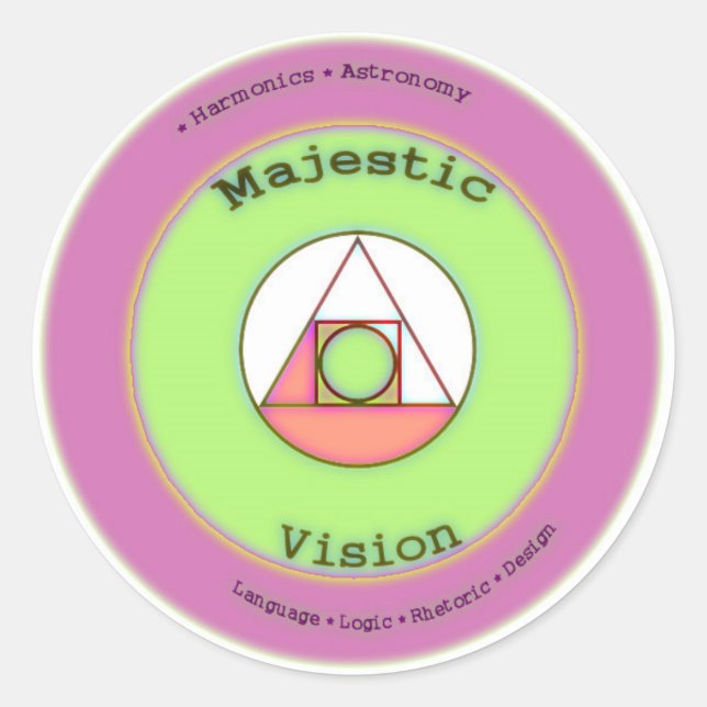 Sticker rond Vision Majestic (Devant)
