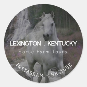 Sticker Rond Visites de fermes équines
