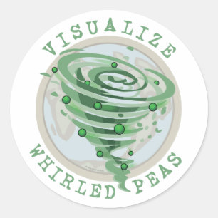 Sticker Rond Visualisez les pois tourbillonnés