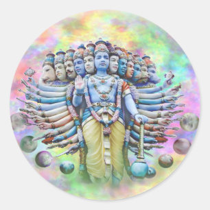 Sticker Rond Viswarupa - la forme universelle