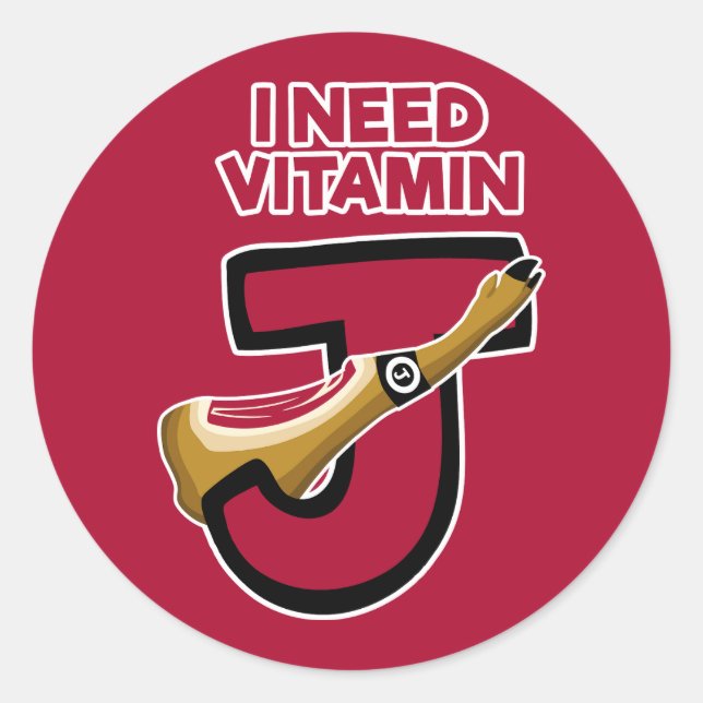 Sticker Rond Vitamine J (Devant)