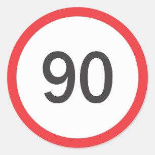 Sticker Rond Vitesse limite nunety