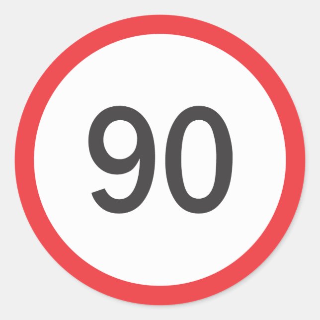 Sticker Rond Vitesse limite nunety (Devant)
