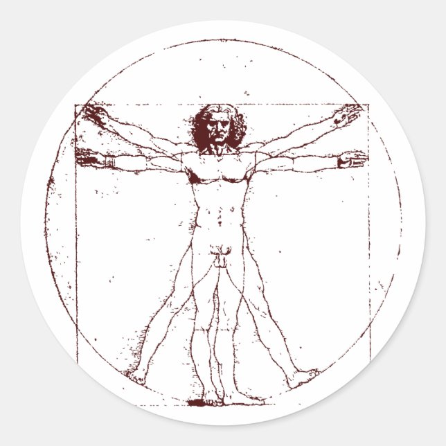 Sticker Rond Vitruvian Man BRK (Devant)