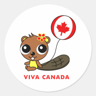 Sticker Rond Viva Canada