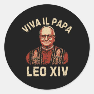 Sticker Rond Viva Il Papa Pope Leo Xiv