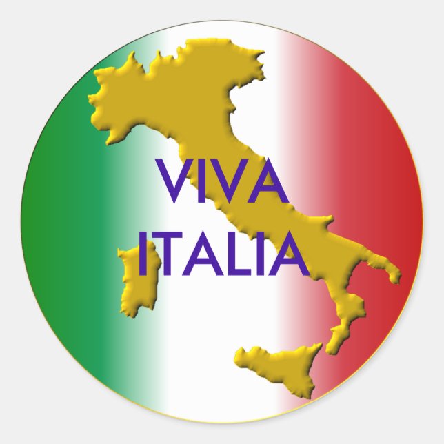 Sticker Rond viva italia (Devant)