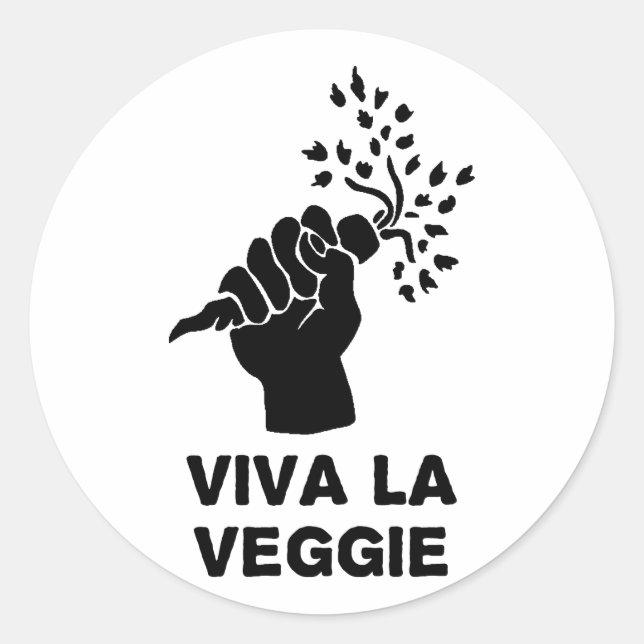 Sticker Rond Viva La Veggie (Devant)