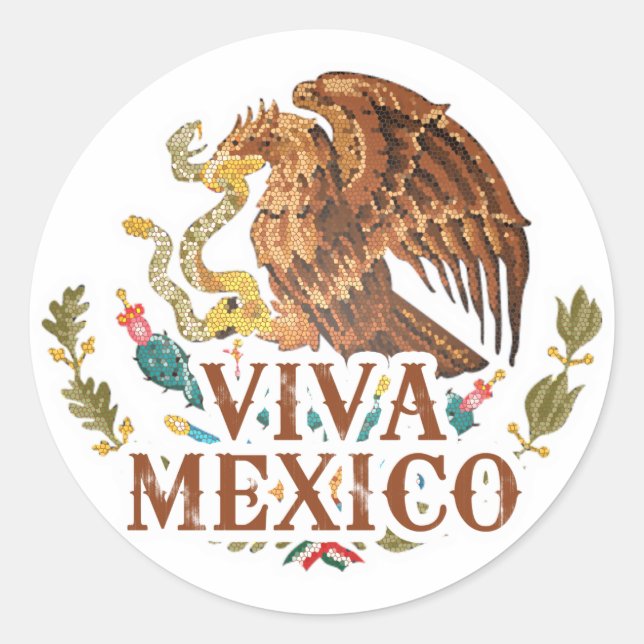 Sticker Rond Viva Mexico (Devant)