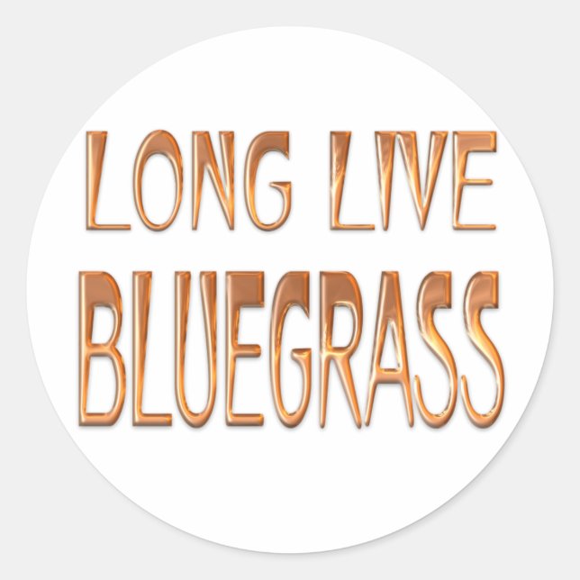 Sticker Rond Vive Bluegrass (Devant)