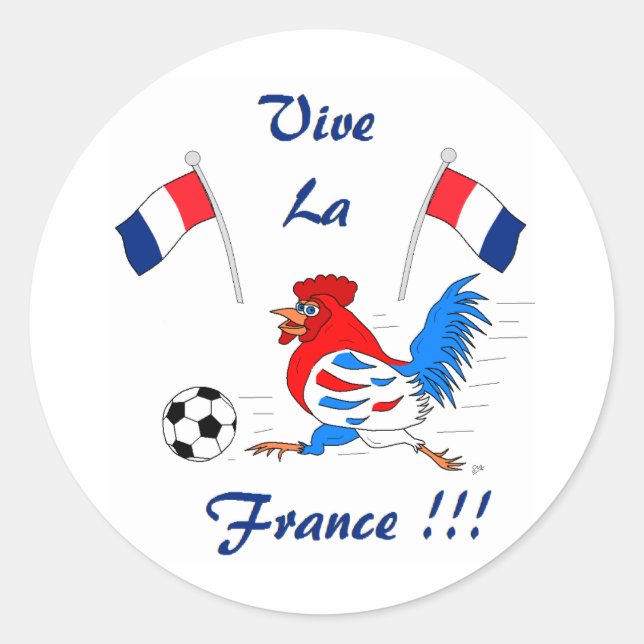Sticker Rond Vive La France (Devant)