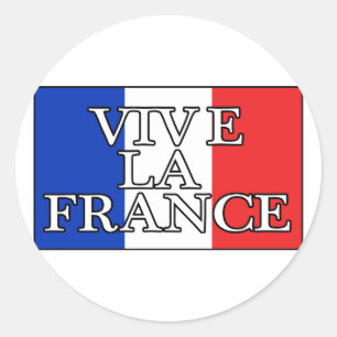 Sticker Rond Vive La France