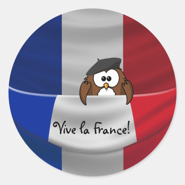 Sticker Rond Vive la France ! (Devant)