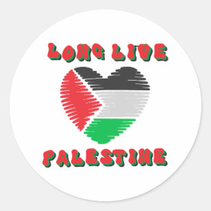 Sticker Rond Vive la Palestine
