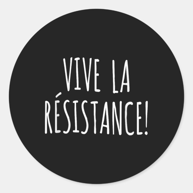 Sticker Rond Vive La Résistance Chemise Résiste Chemise Anti Tr (Devant)