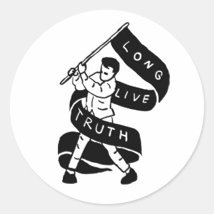 Sticker Rond Vive la vérité