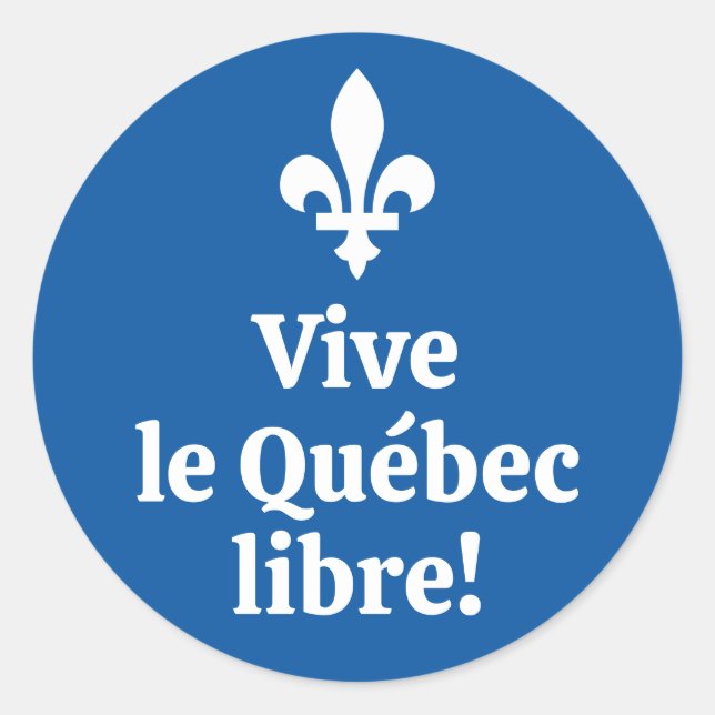Sticker Rond Vive le Québec libre ! (Devant)