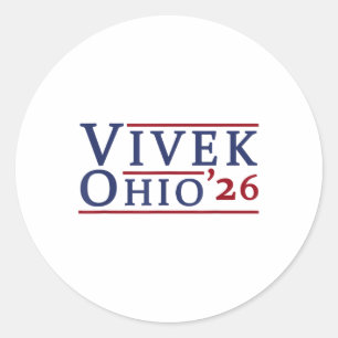 Sticker Rond Vivek Ramaswamy Pour Gouverneur De L'Ohio 2026 Viv