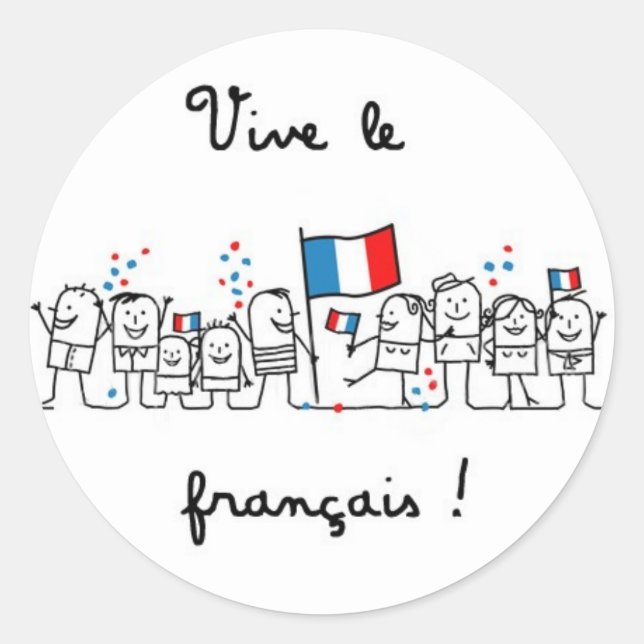 Sticker Rond ViveLeFrançais (Devant)
