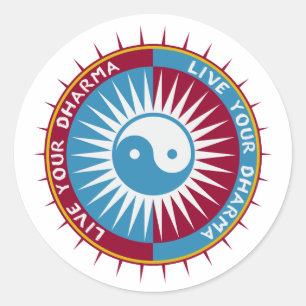 Sticker Rond Vivent votre Dharma