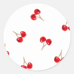 Sticker Rond Vivid Cherry Motif