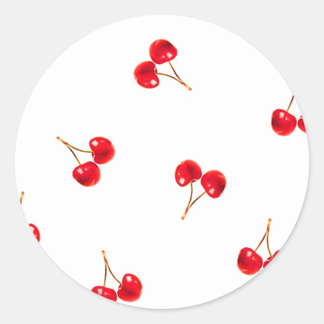 Sticker Rond Vivid Cherry Motif (Devant)