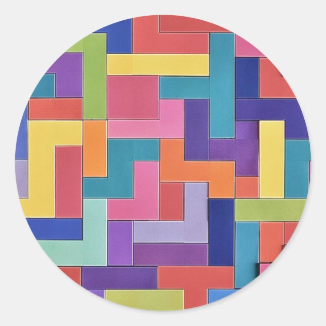 Sticker Rond Vivid Grid (Devant)