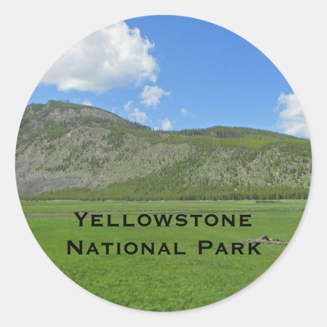 Sticker Rond Vivid Yellowstone Paysage Photo Parc national (Devant)