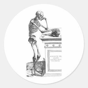 Sticker Rond Vivitur Ingenio - squelette