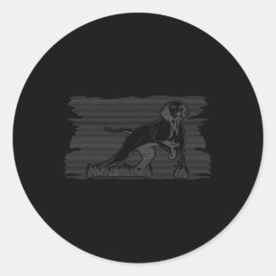 Sticker Rond Vizsla Chasse aux Oiseaux Chien Graphique Chasseur