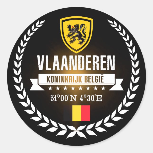 Sticker Rond Vlaanderen (Devant)