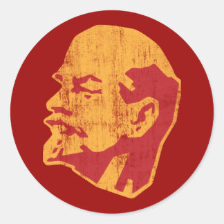 Sticker Rond vladimir lenin portrait ccp