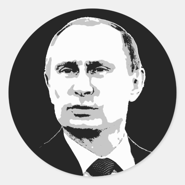 Sticker Rond Vladimir Poutine (Devant)