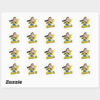 Sticker Rond Você nasceu para sorrir