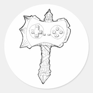 Sticker Rond Voici, la couche de Noob !