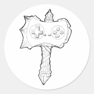 Sticker Rond Voici, la couche de Noob !