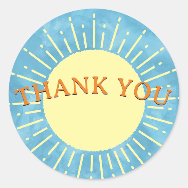 Sticker Rond Voici Le Baby shower Son Aquarelle Personnalisé (Devant)