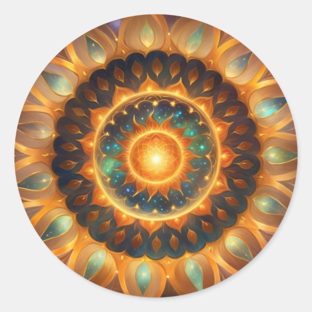 Sticker Rond Voici le Soleil (Devant)