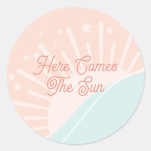 Sticker Rond Voici Le Soleil