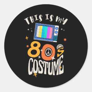 Sticker Rond Voici mon costume des années 80
