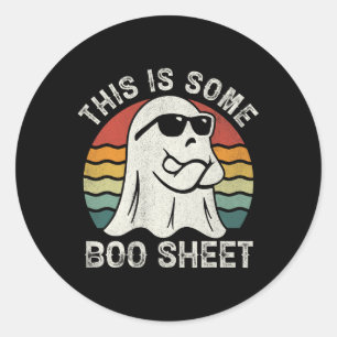 Sticker Rond Voici Un Cool De Boite Ghost Fun Halloween Co