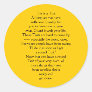 Sticker Rond Voici un Tuit.