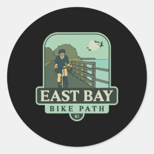 Sticker Rond Voie cyclable East Bay - Rhode Island (cyclisme) 