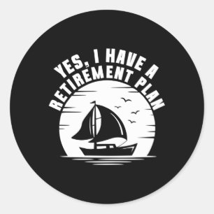 Sticker Rond Voile Pour Retiret Plan Bateau À Voilier