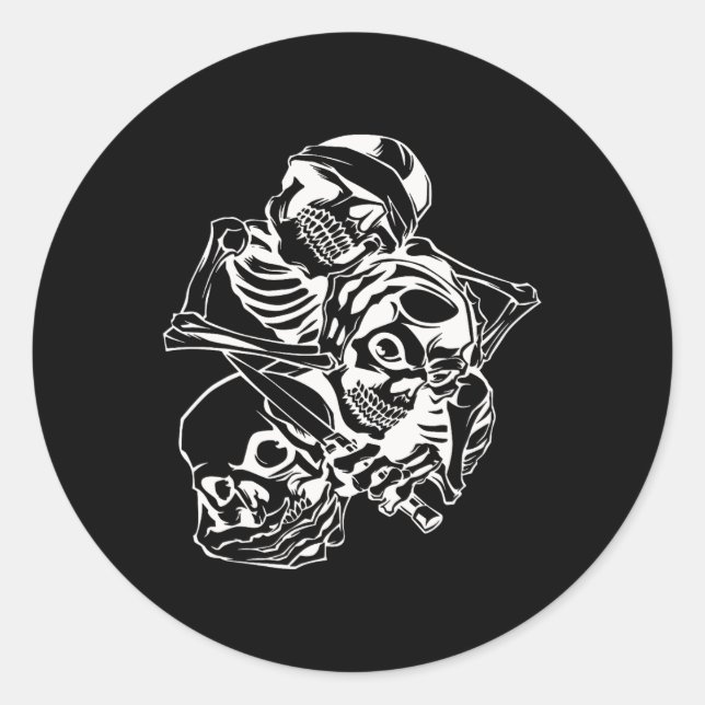 Sticker Rond Voir Pas De Mal Entendre Pas De Mal Parler Pas Evi (Devant)