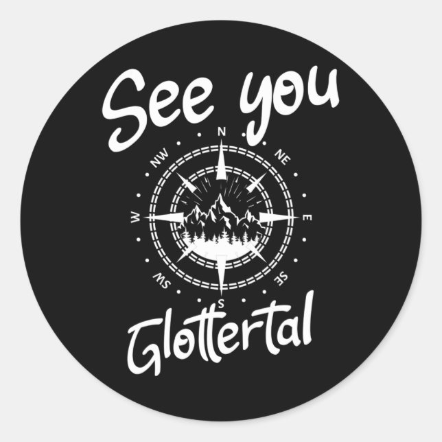 Sticker Rond Voir Vous Randonnée Glottertal Allemagne Vacances  (Devant)