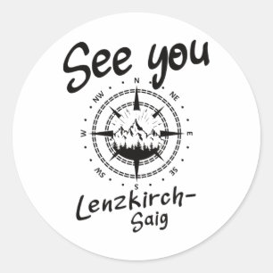 Sticker Rond Voir Vous Randonnée Lenzkirch dit Allemagne Vacati