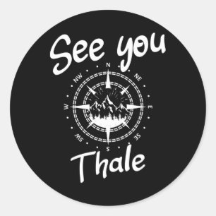 Sticker Rond Voir Vous Randonnée Thale Allemagne Vacances Ski C