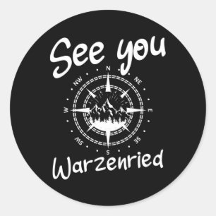 Sticker Rond Voir Vous Randonnée Warzenried Allemagne Vacances 